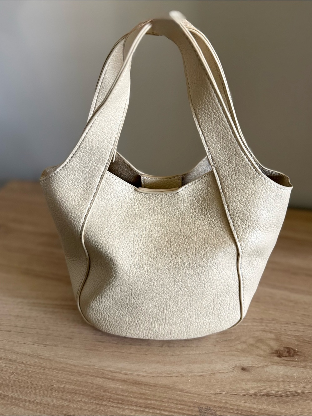 Anthropologie Sonia Mini Slouchy Tote Bag Cream
